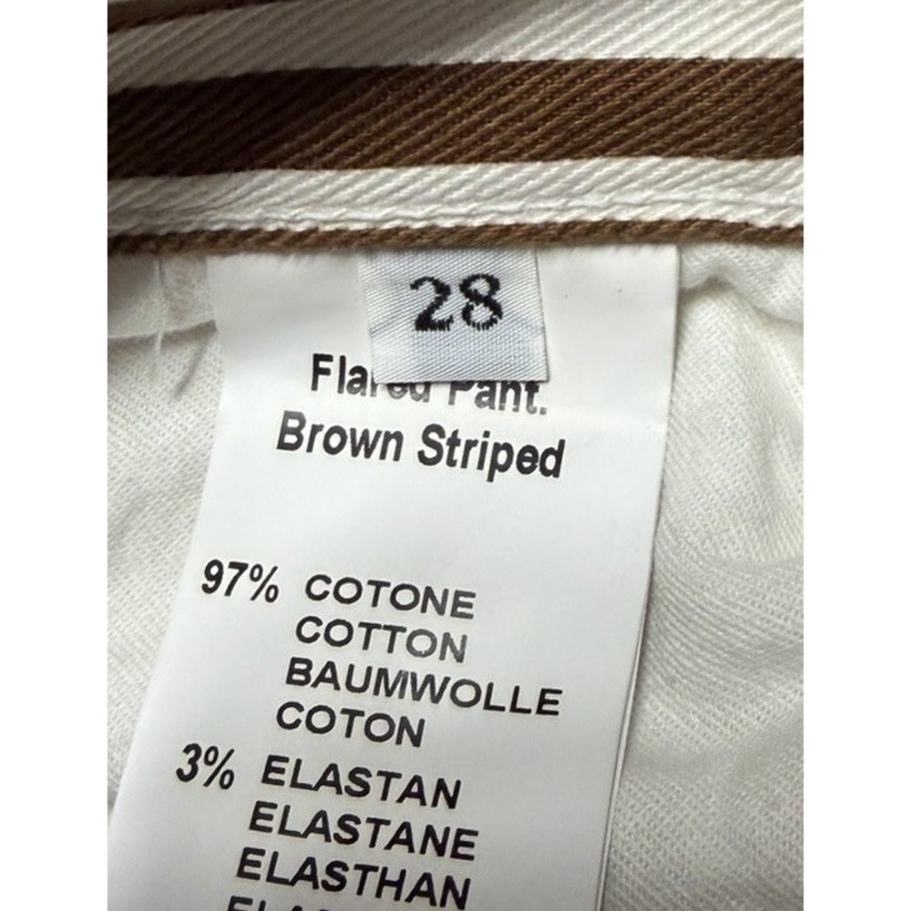 NWT Swedish Hasbeens Womens Designer Striped Flared Leg Jeans Size 28 EUC - Picture 10 of 10